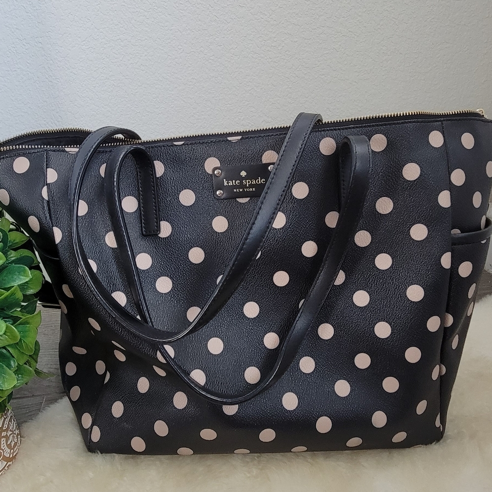 Kate spade leather diaper bag
